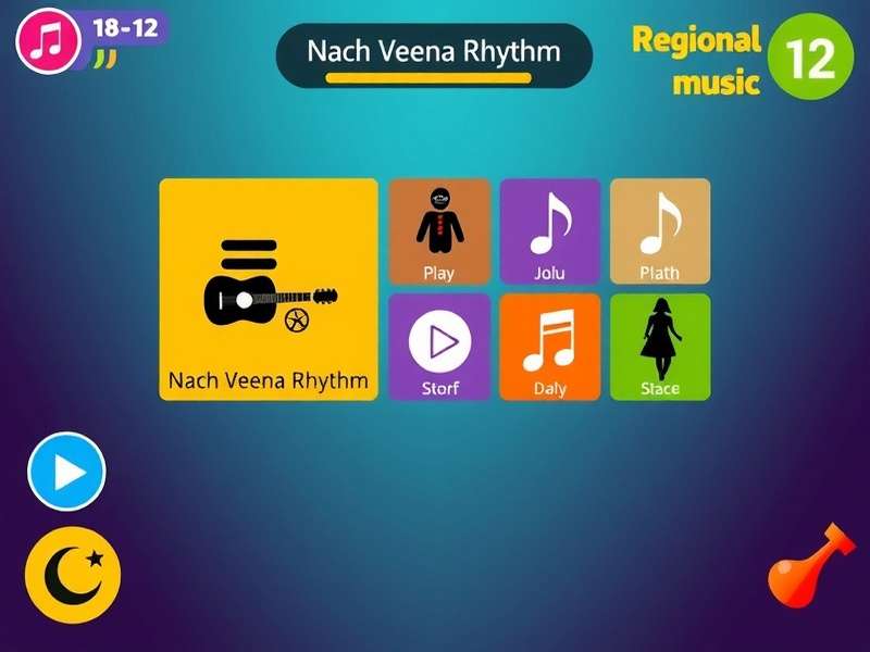 Nach Veena Rhythm regional music selection interface